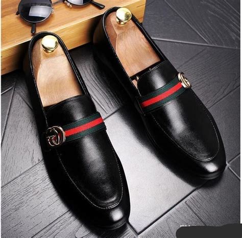 gold gucci men dress shoes